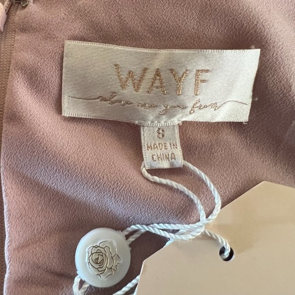 NEW WAYF Blush Pink Wrap Long Maxi Dress Sz S - Picture 9 of 12